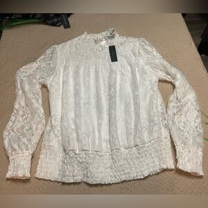 NWT Adiva Lace long sleeve top size XL